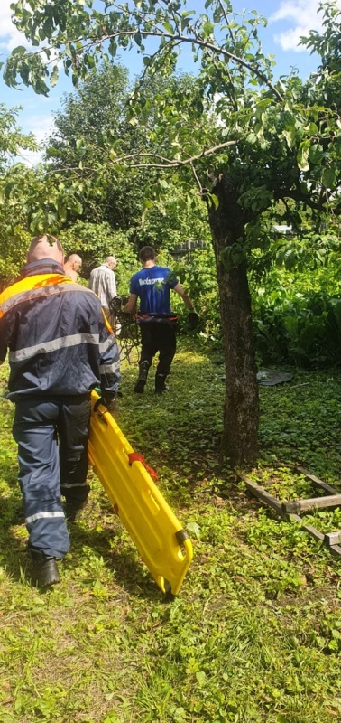 Спасатели ГКУ МО «Мособлпожспас» спасли пожилую женщину, упавшую в погреб