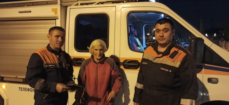 Спасатели ГКУ МО «Мособлпожспас» вывели из леса пожилую женщину