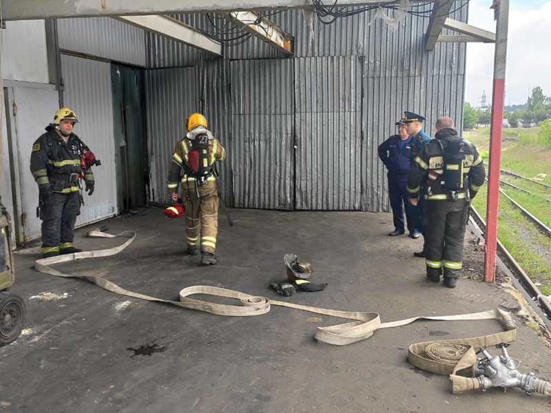 Работники Люберецкого территориального управления потушили условный пожар на хладокомбинате