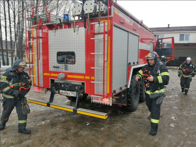 Работники ГКУ МО «Мособлпожспас» приняли участие в пожарно-тактических учениях в Клину