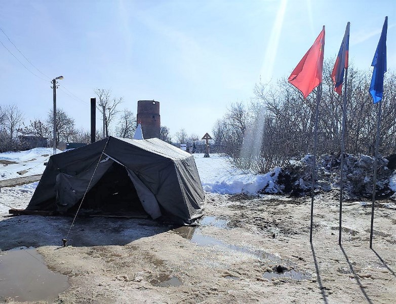 В Луховицком округе работники ГКУ МО «Мособлпожспас» развернули пожарный пост на период весеннего паводка